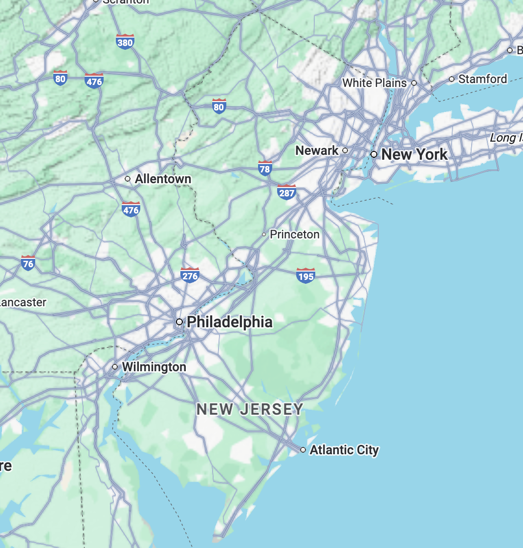 Tri-State service area map